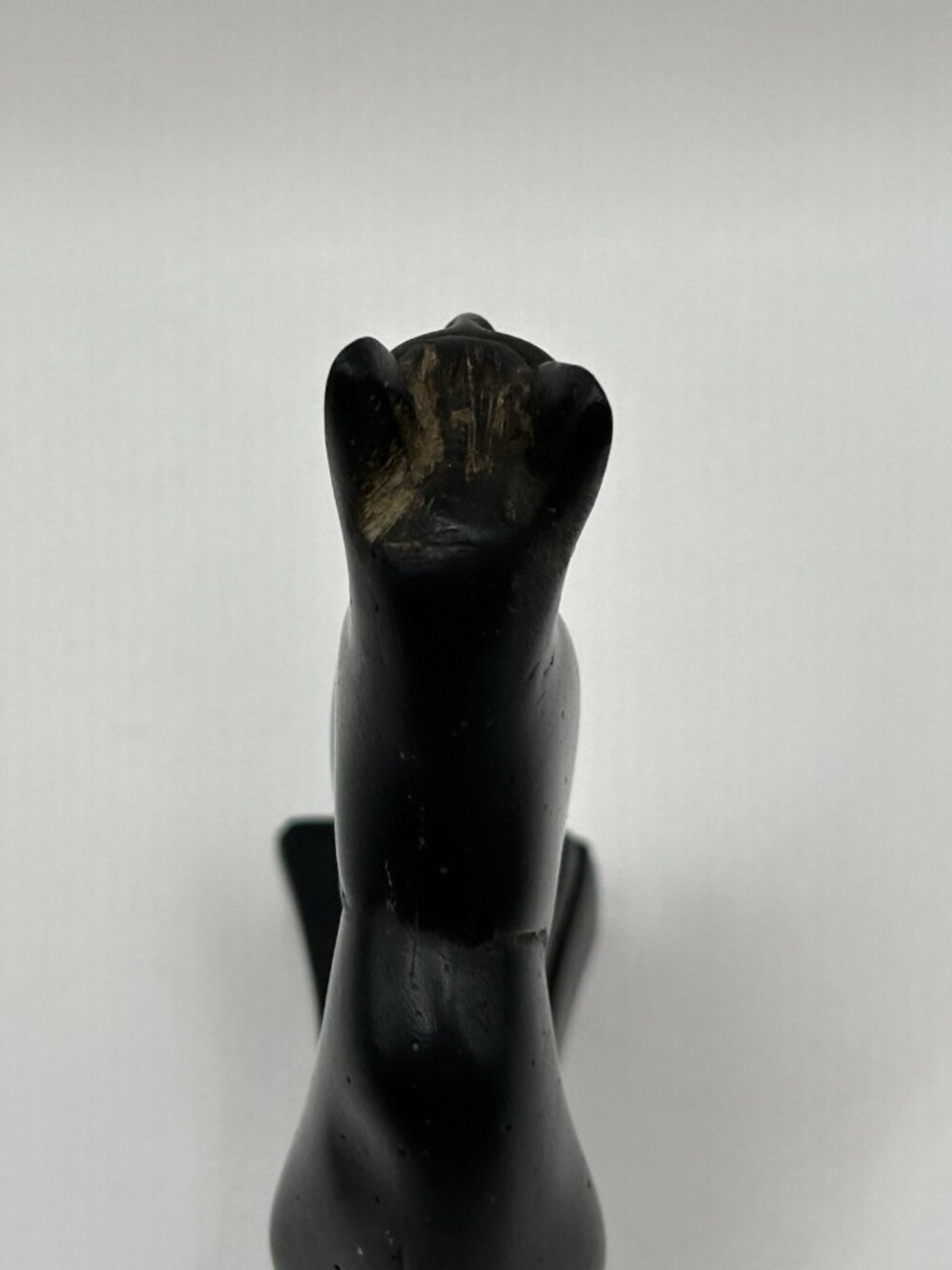 Vintage Egyptian Bastet Cat Figurine Black Carved Resin Statue 4” Retro Witchy - Picture 11 of 16
